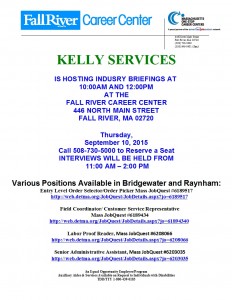 September 10 2015 Kelly Services Recruitment