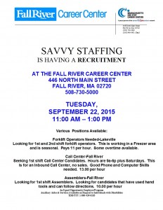 September 22 2015 Savvy Staffing
