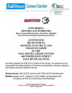 January 11 2016 Dattco Recruitment