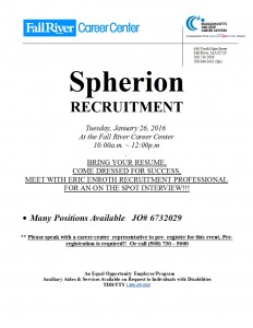 Spherion Staffing - 01-26-16 - Fall River