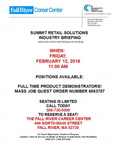 February 12 2016 Summit Retail Solutoins