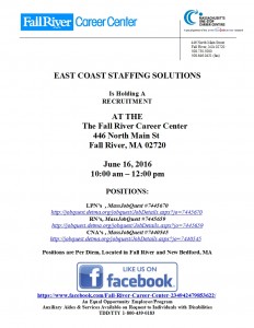 June 16 2016 East Coast STaffing Solutions Recruitment
