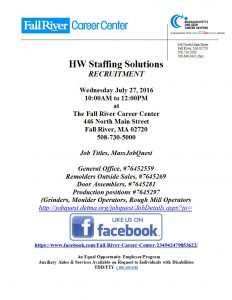 HW Staffing -  7-22-16 - Fall River